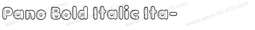 Pano Bold Italic Ita字体转换